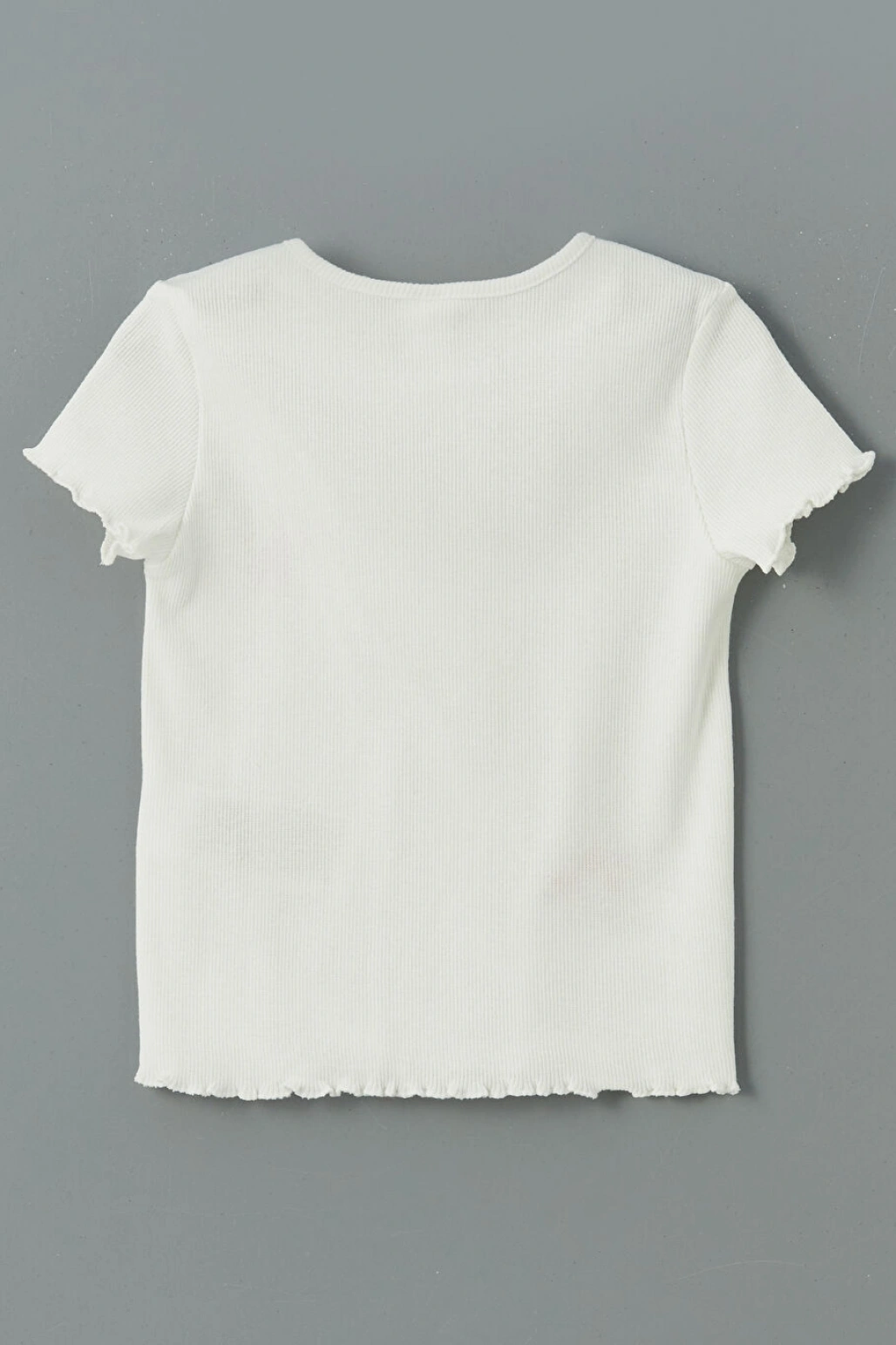 LC Waikiki LCW Kids Bisiklet Yaka Çiçekli Kız Çocuk Tişört