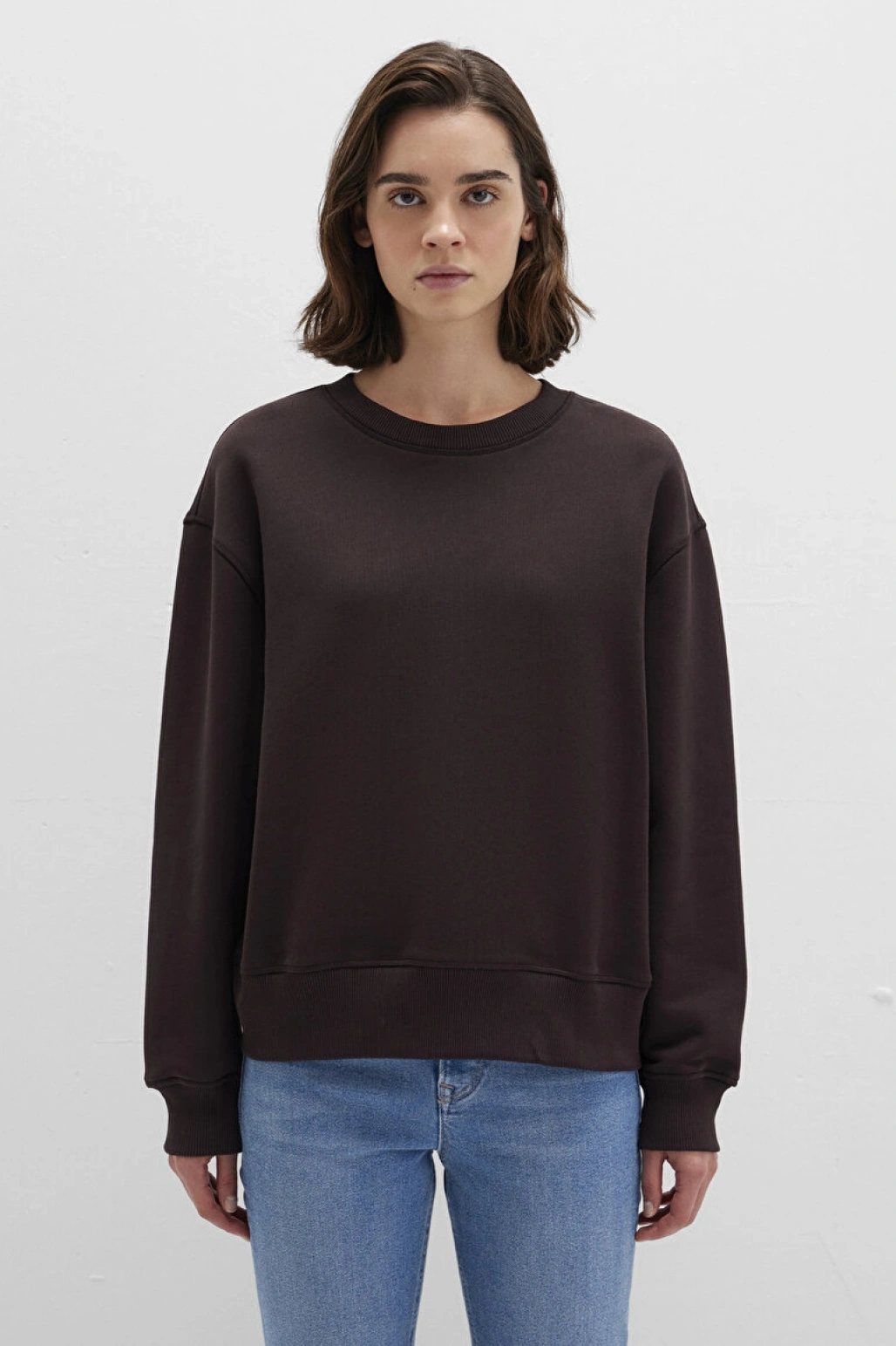 MAVİ Bisiklet Yaka Kahverengi Sweatshirt