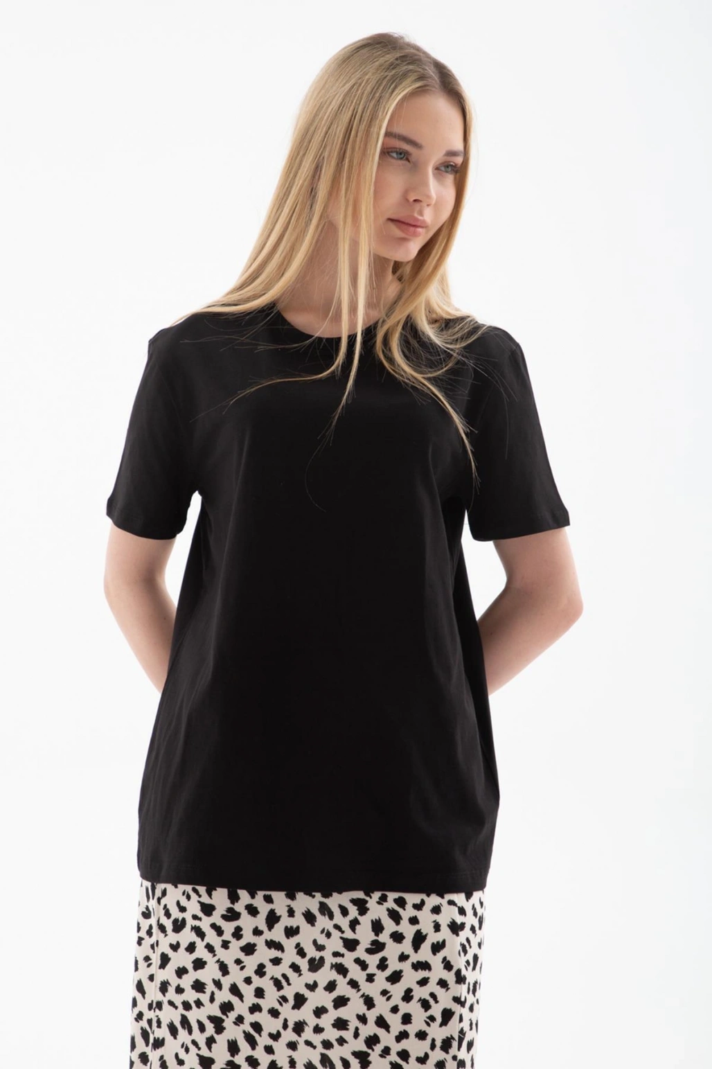 Fashion Friends %100 Pamuklu Tişört Siyah