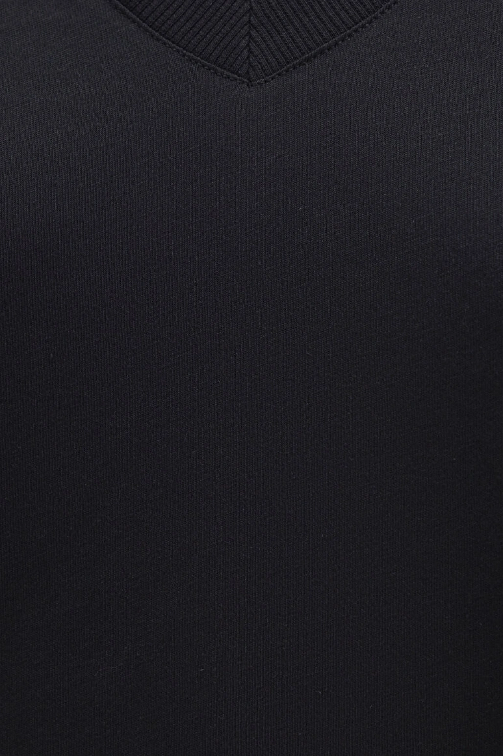 Mavi V Yaka Siyah Basic Tişört Regular Fit / Normal Kesim