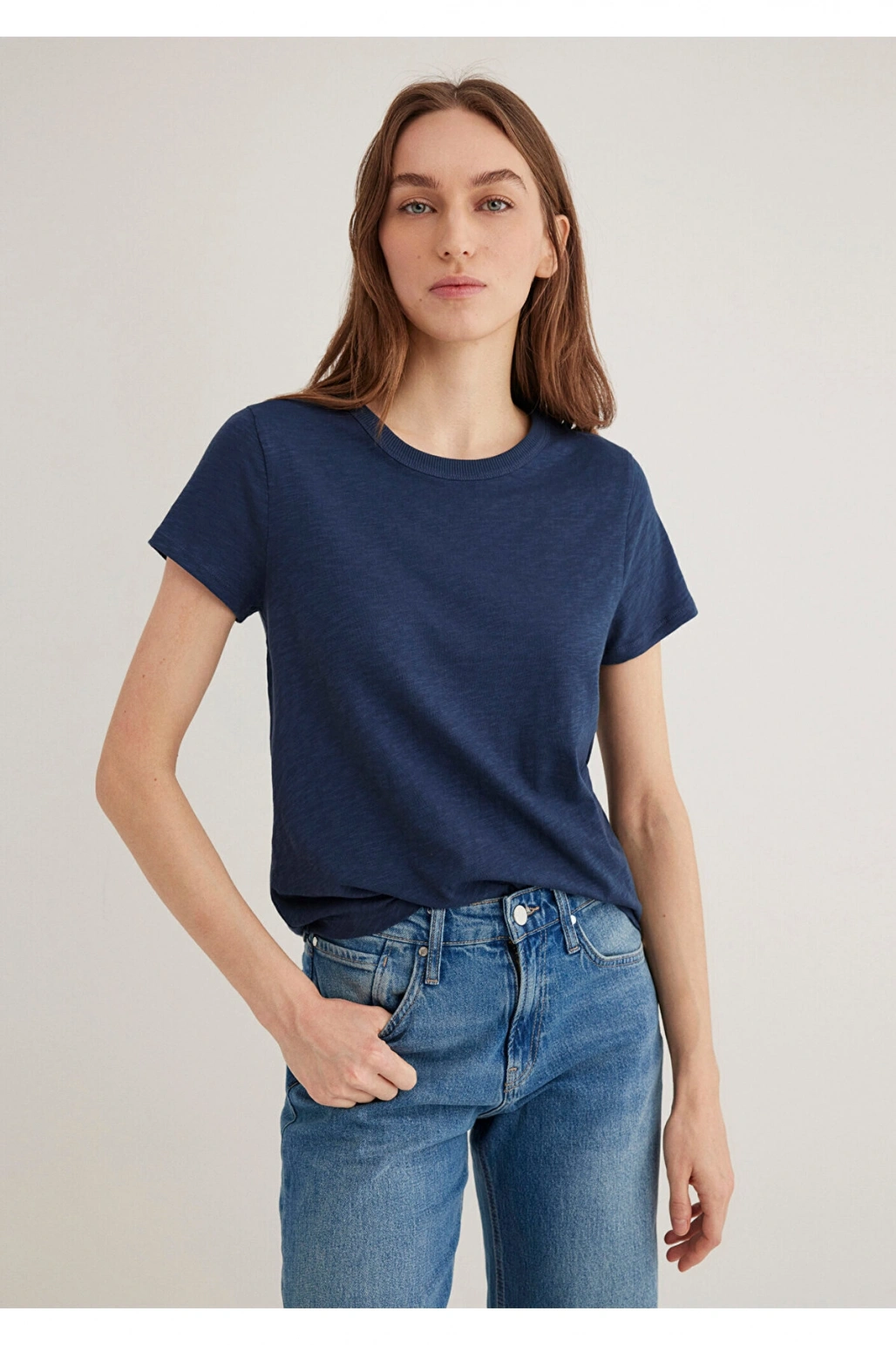 Mavi Lacivert Basic Tişört Regular Fit / Normal Kesim