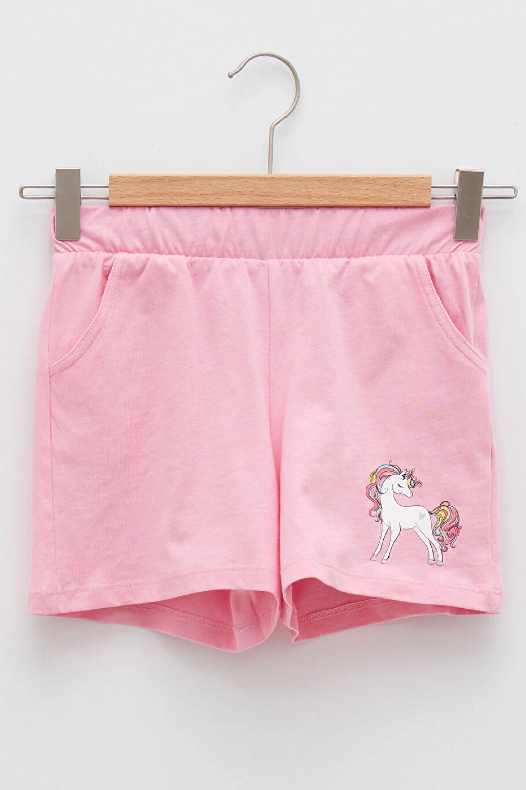 LCW Kids Beli Lastikli Baskılı Kız Çocuk Şort