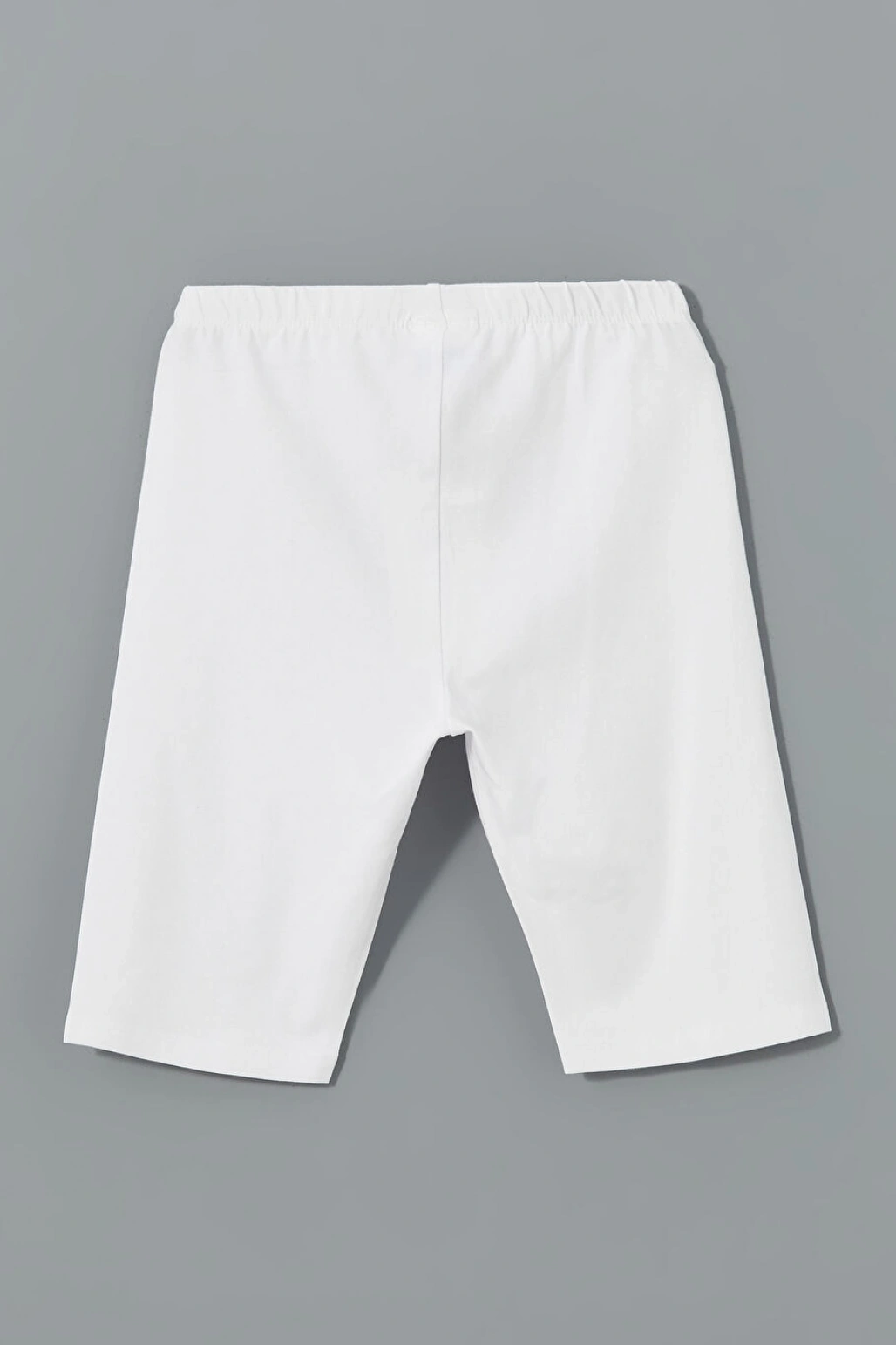 LCW Kids Beyaz Beli Lastikli Kız Çocuk Kısa Tayt