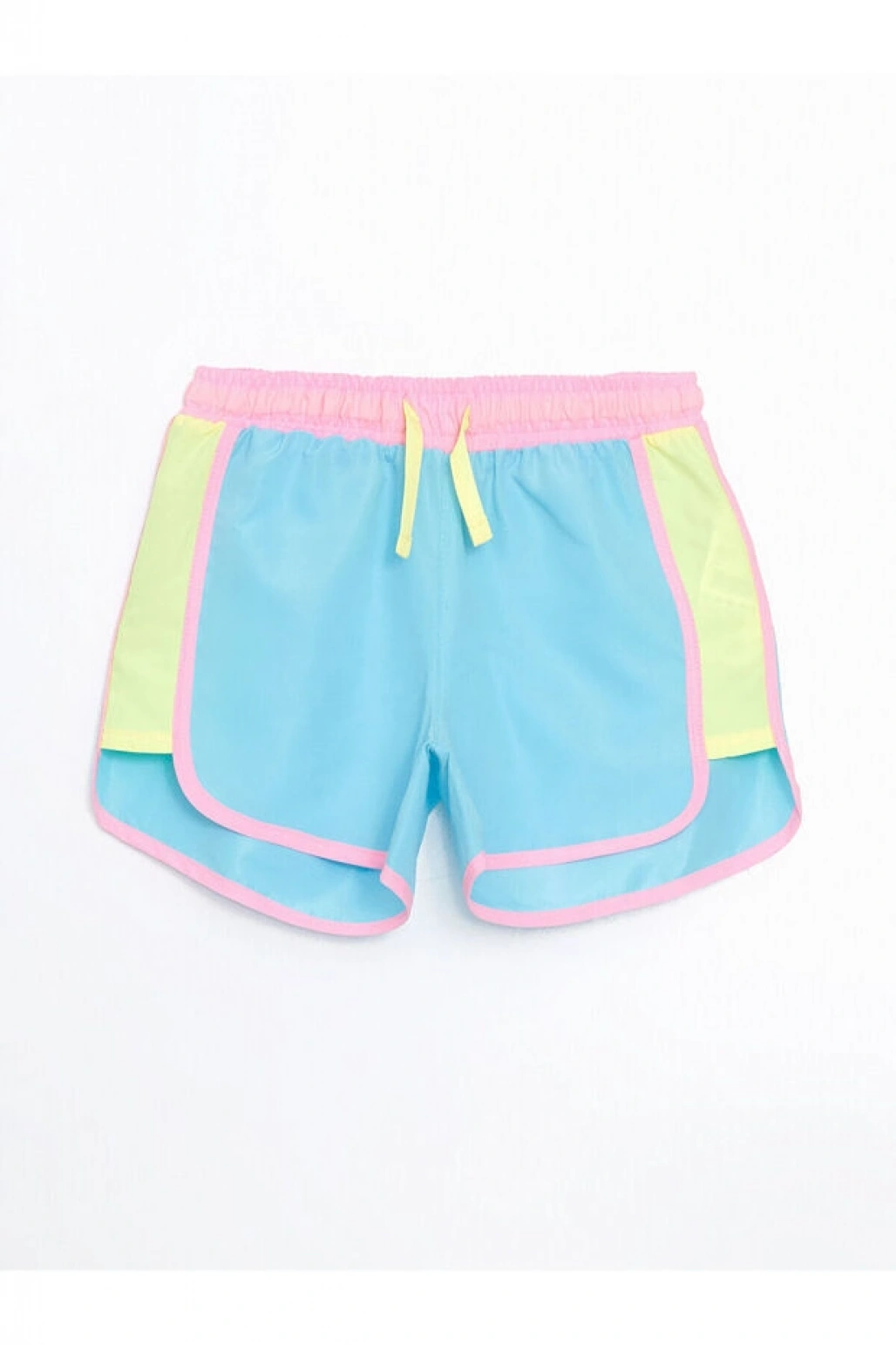 LC Waikiki LCW Kids Mavi Beli Lastikli Hızlı Kuruyan Kız Çocuk Deniz Şortu