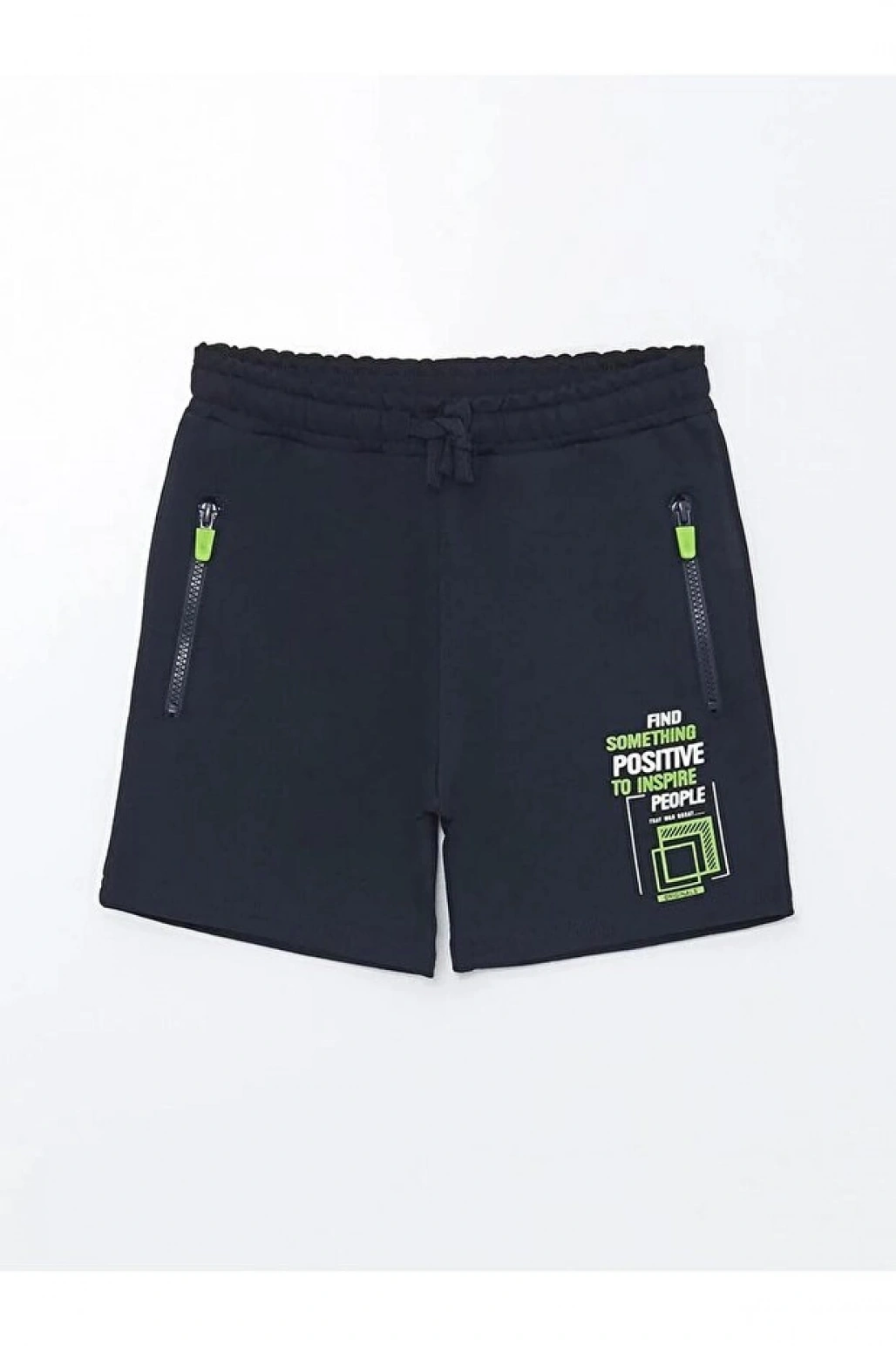 LC Waikiki LCW Kids Lacivert Beli Lastikli Baskılı Erkek Çocuk Şort