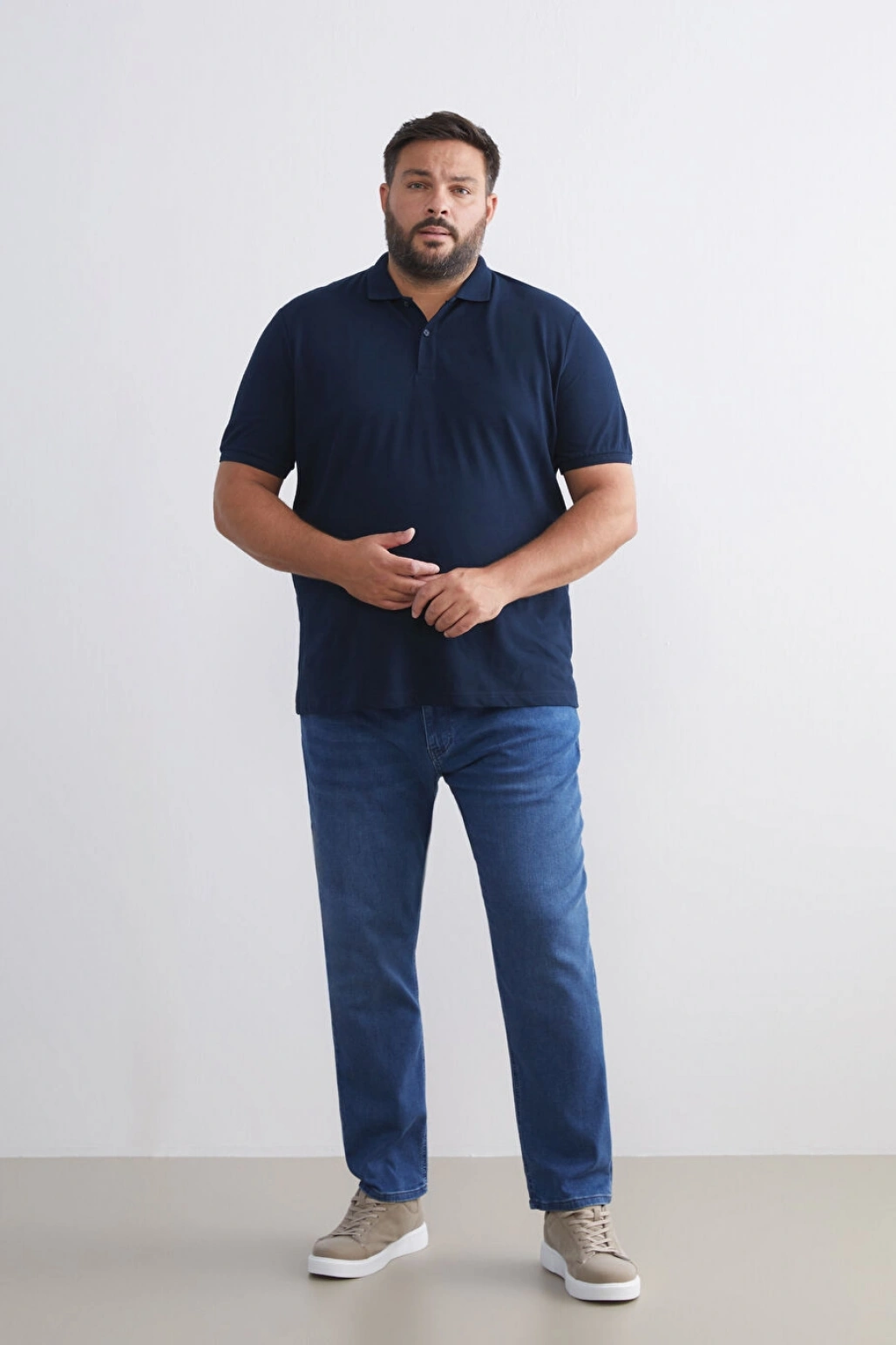 LCWAIKIKI Classic Lacivert Polo Yaka Kısa Kollu Pike Erkek Tişört