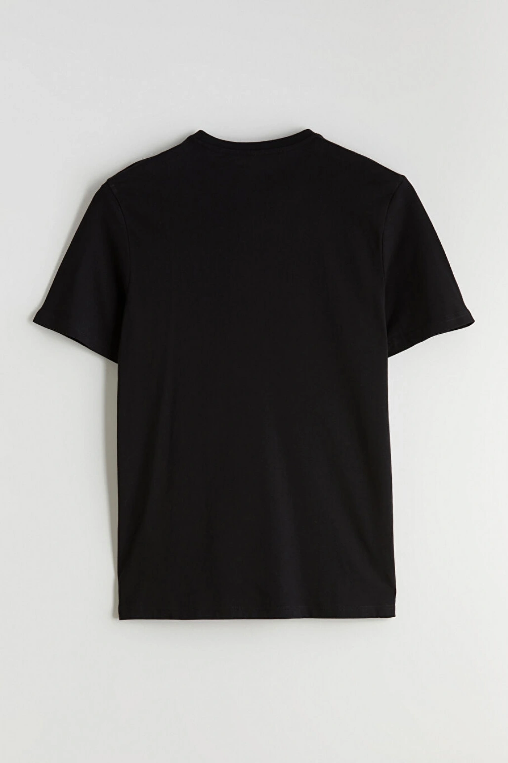 LCWAIKIKI Classic Siyah Bisiklet Yaka Baskılı Penye Erkek Tişört