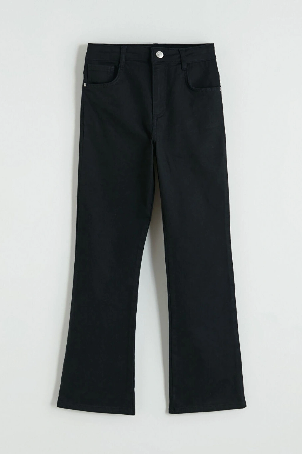 LCW Kids Siyah Ispanyol Paça Kız Çocuk Gabardin Pantolon