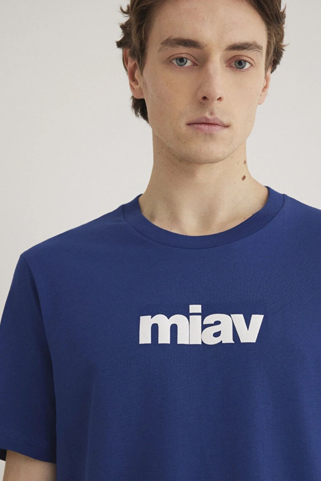 MAVİ Miav Baskılı Mavi Tişört