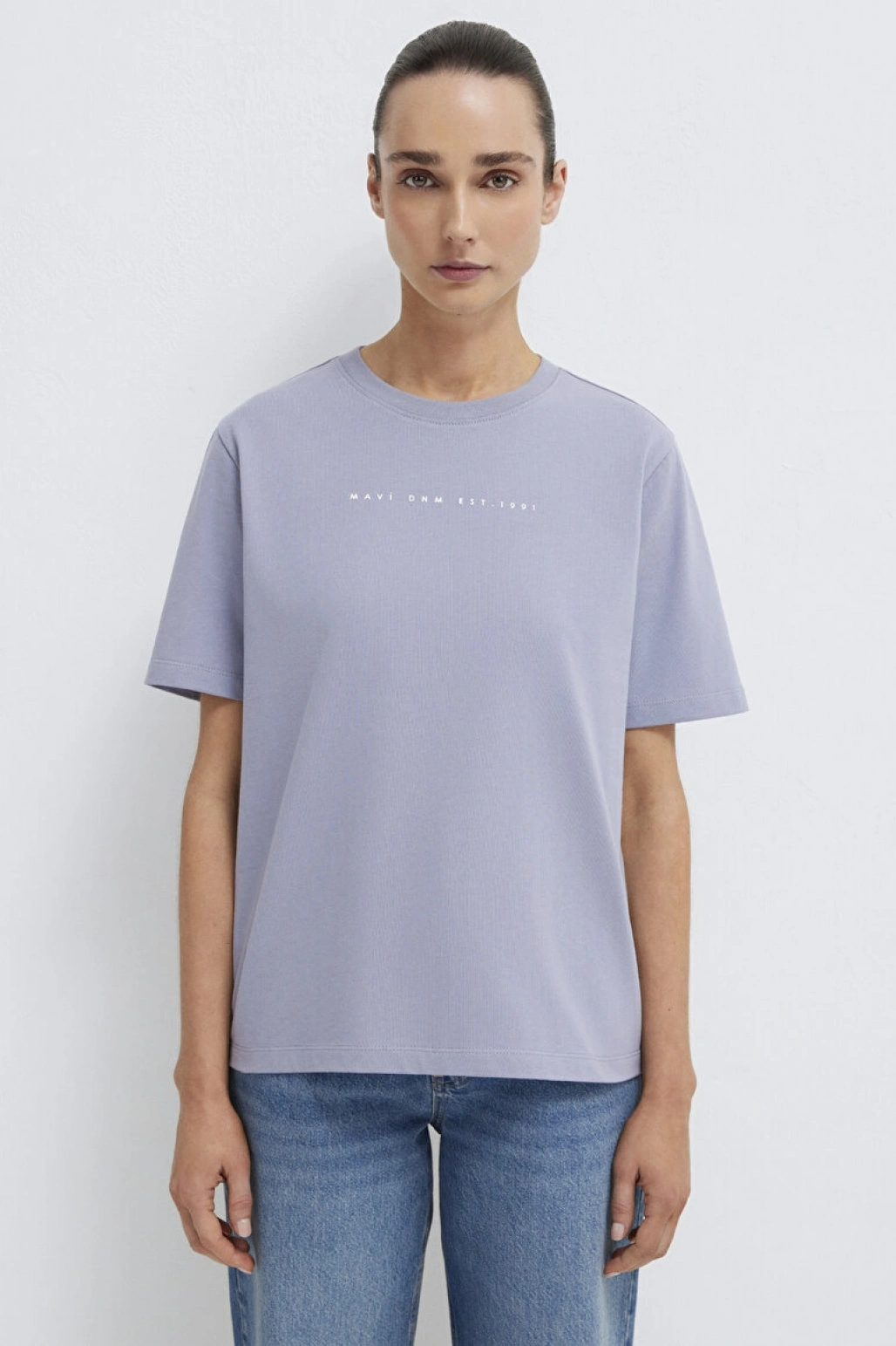 MAVİ BASKILI TİŞÖRT