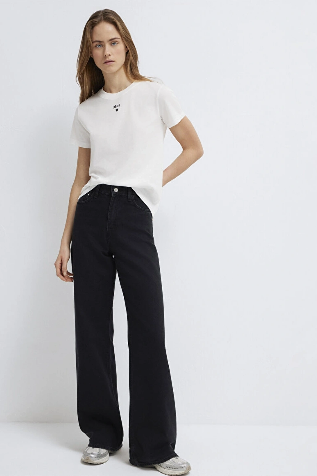 MAVI BASKILI TISÖRT Kırık Beyaz