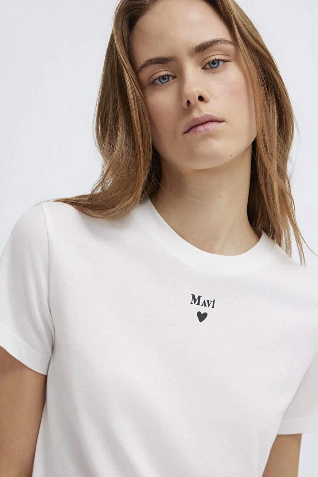 MAVI BASKILI TISÖRT Kırık Beyaz