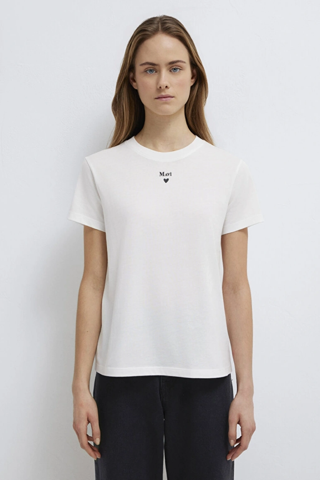 MAVI BASKILI TISÖRT Kırık Beyaz