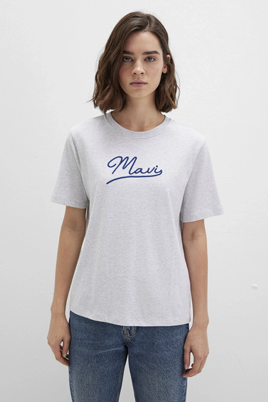 MAVI JEANS BASKILI TİŞÖRT Light Grey Mel