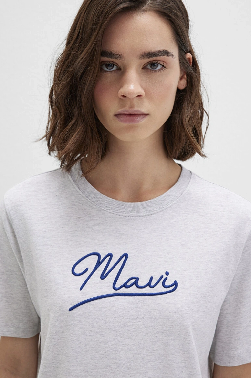 MAVI JEANS BASKILI TİŞÖRT Light Grey Mel