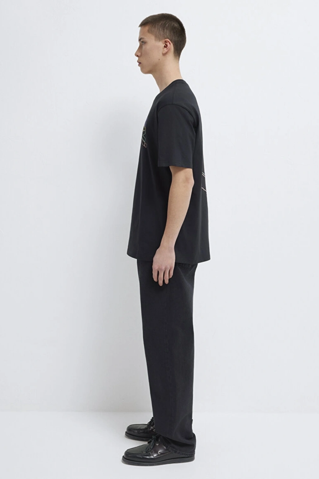 MAVİ BASKILI TİŞÖRT Siyah