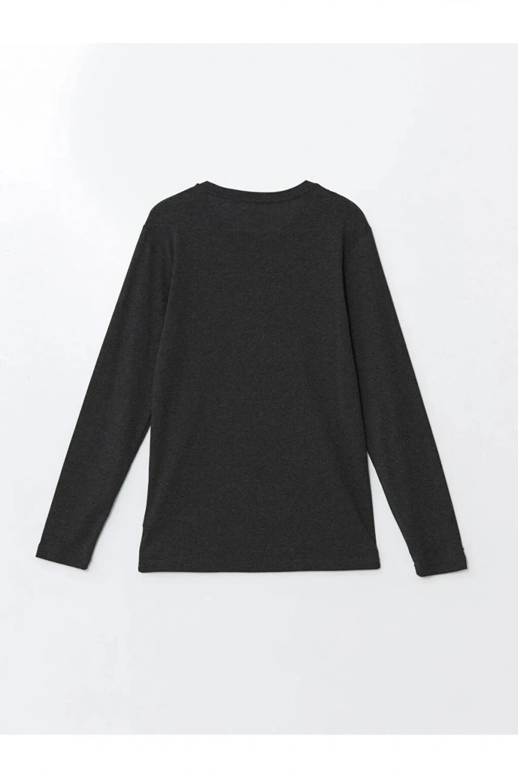 Antrasit Bisiklet Yaka Uzun Kollu Erkek Tişört