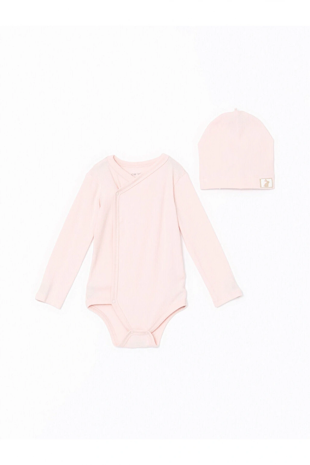 baby Pembe Bisiklet Yaka Kız Bebek Hastane Çıkış Seti 3lü