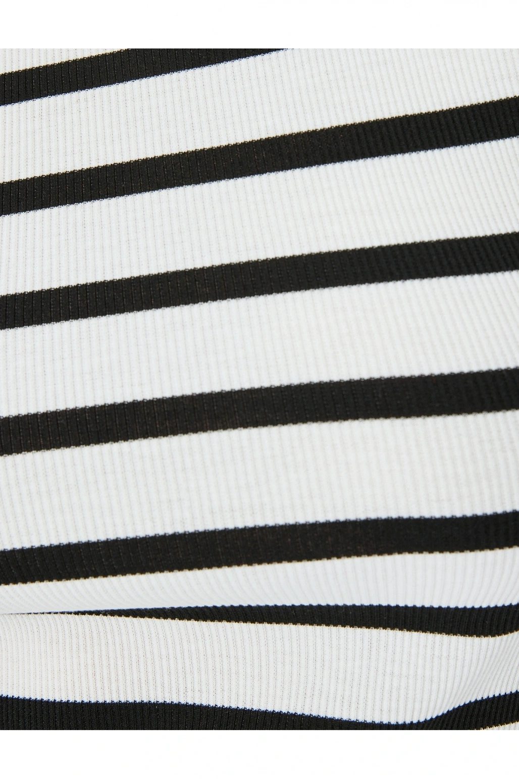 Basic Çizgili Bisiklet Yaka Kısa Kollu Kaşkorse Slim Fit Kadın Tişört