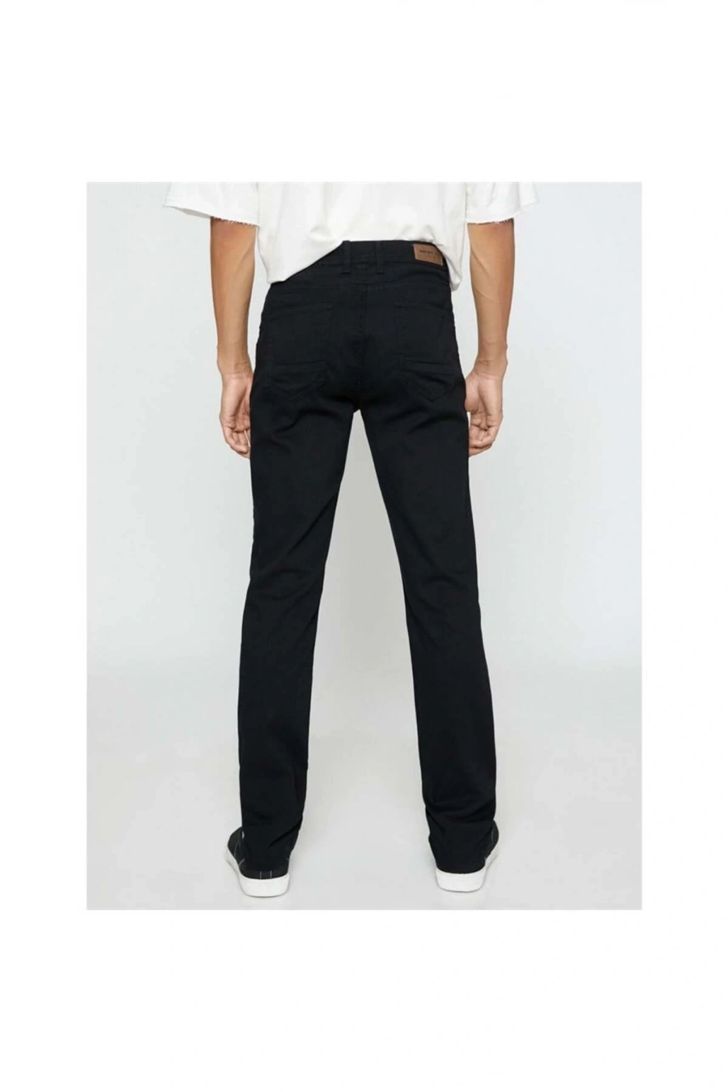 Basic Gabardin Pantolon Slim Fit Düğme Detaylı Cepli