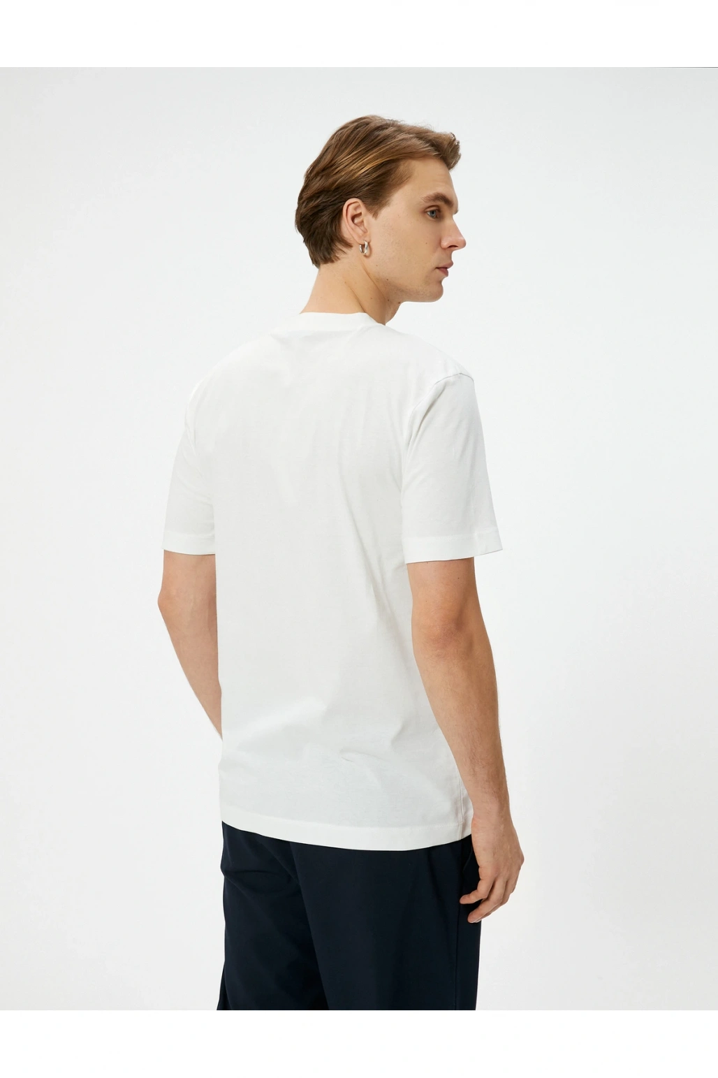 Basic Tişört Bisiklet Yaka Kısa Kollu