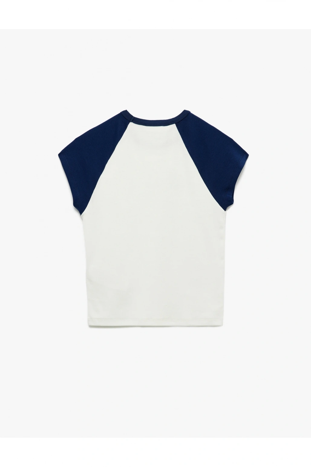 Baskılı Renk Bloklu Slim Fit Kısa Kollu Tişört