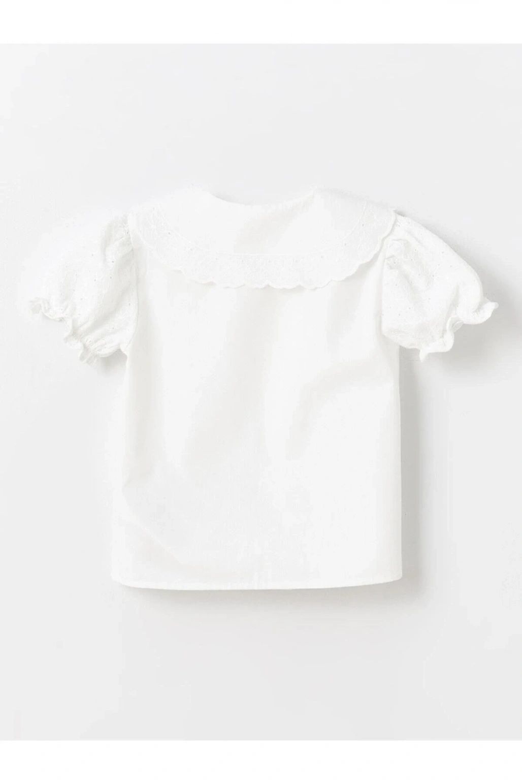 Bebe Yaka Kısa Kollu Kız Bebek Gömlek (S4)