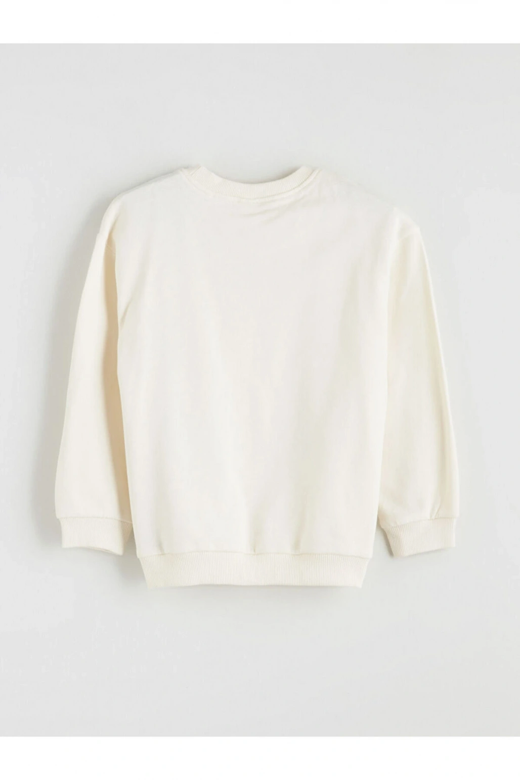 Bej Bisiklet Yaka Baskılı Erkek Çocuk Sweatshirt Ve Eşofman Alt 2li