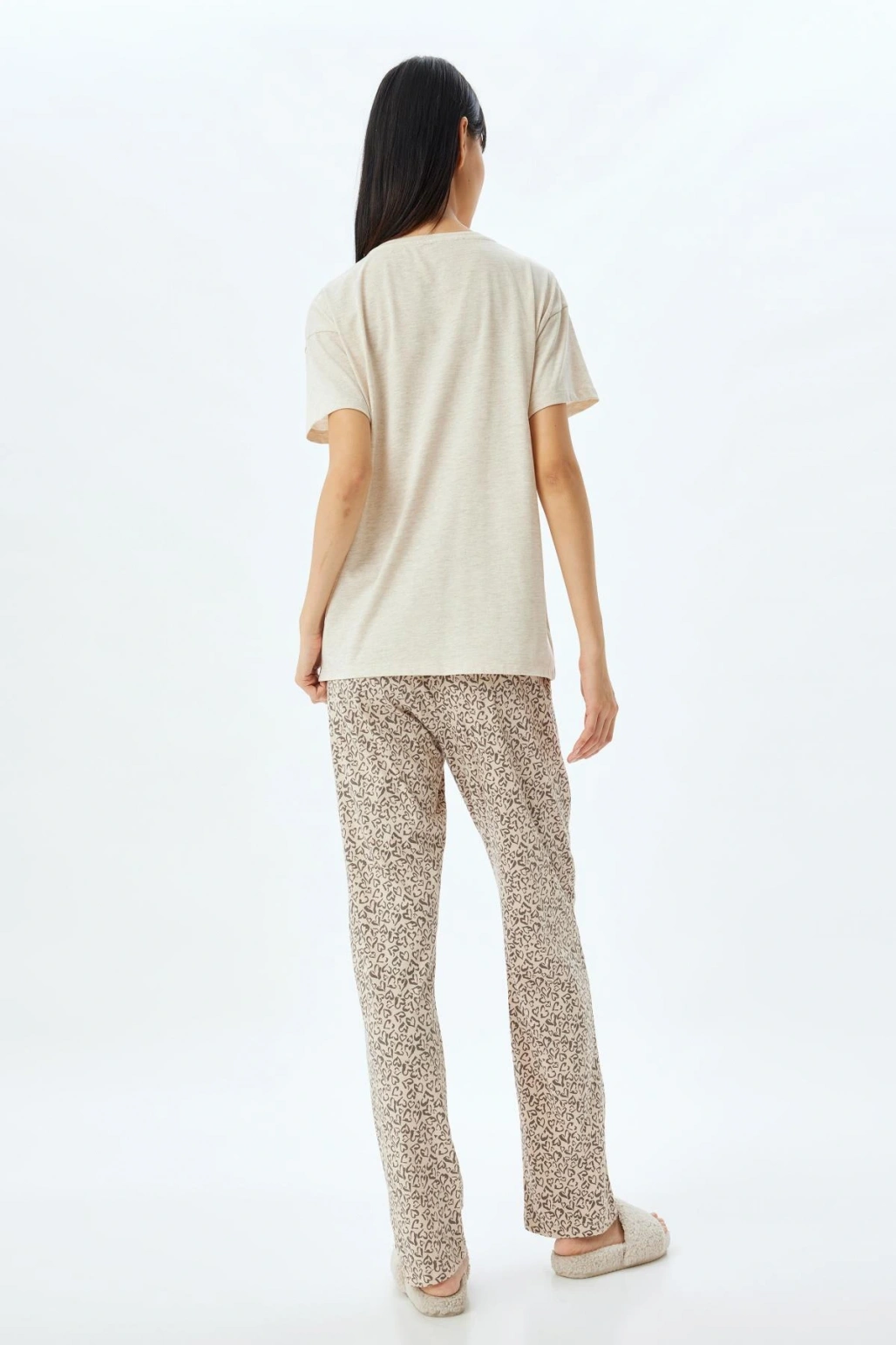 Bej Melanj Kadın Pijama Takımı 5WLK40044MK