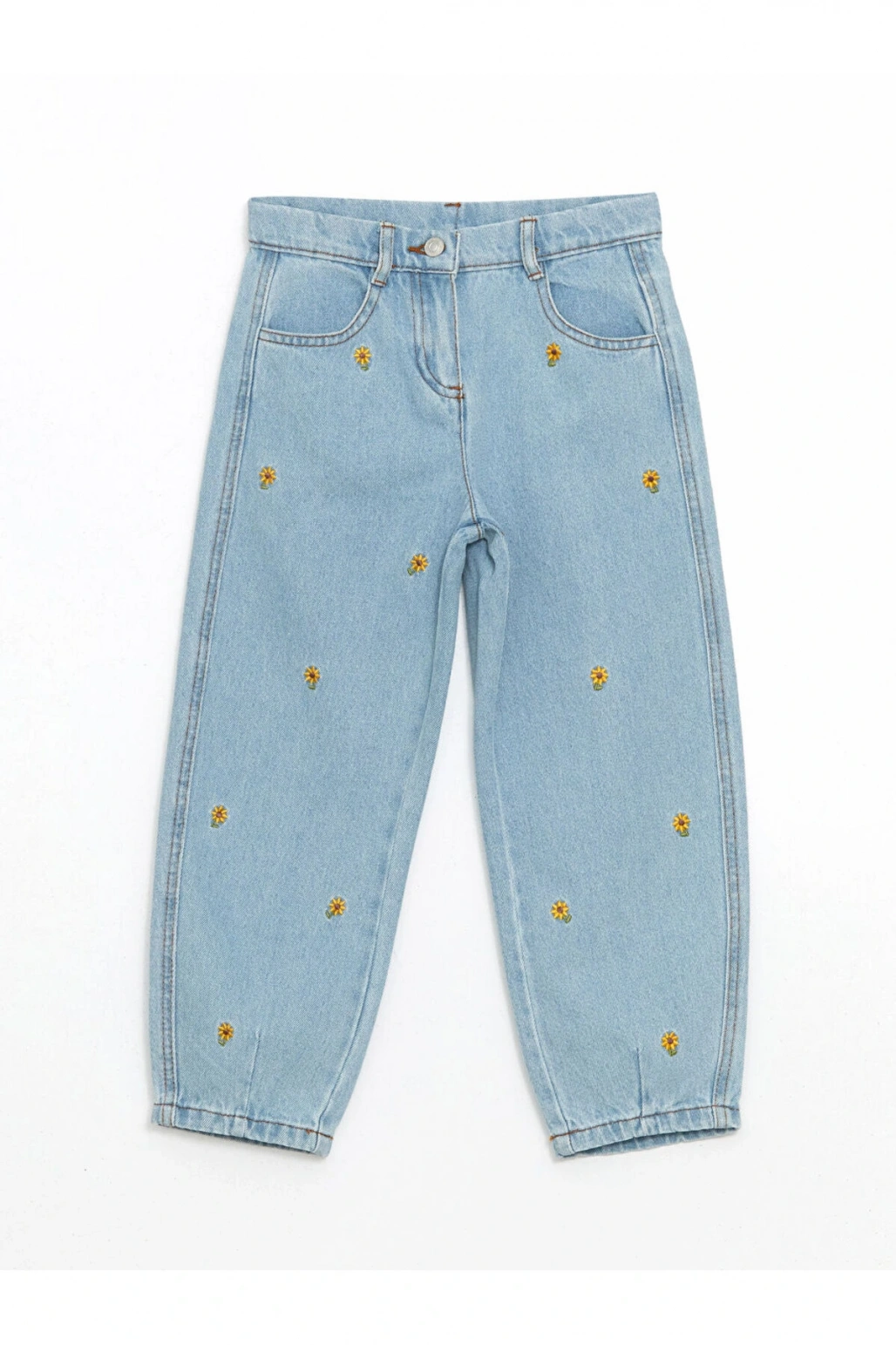 Beli Ayarlanabilir Cicekli Kiz Cocuk Jean Pantolon - S55140Z1