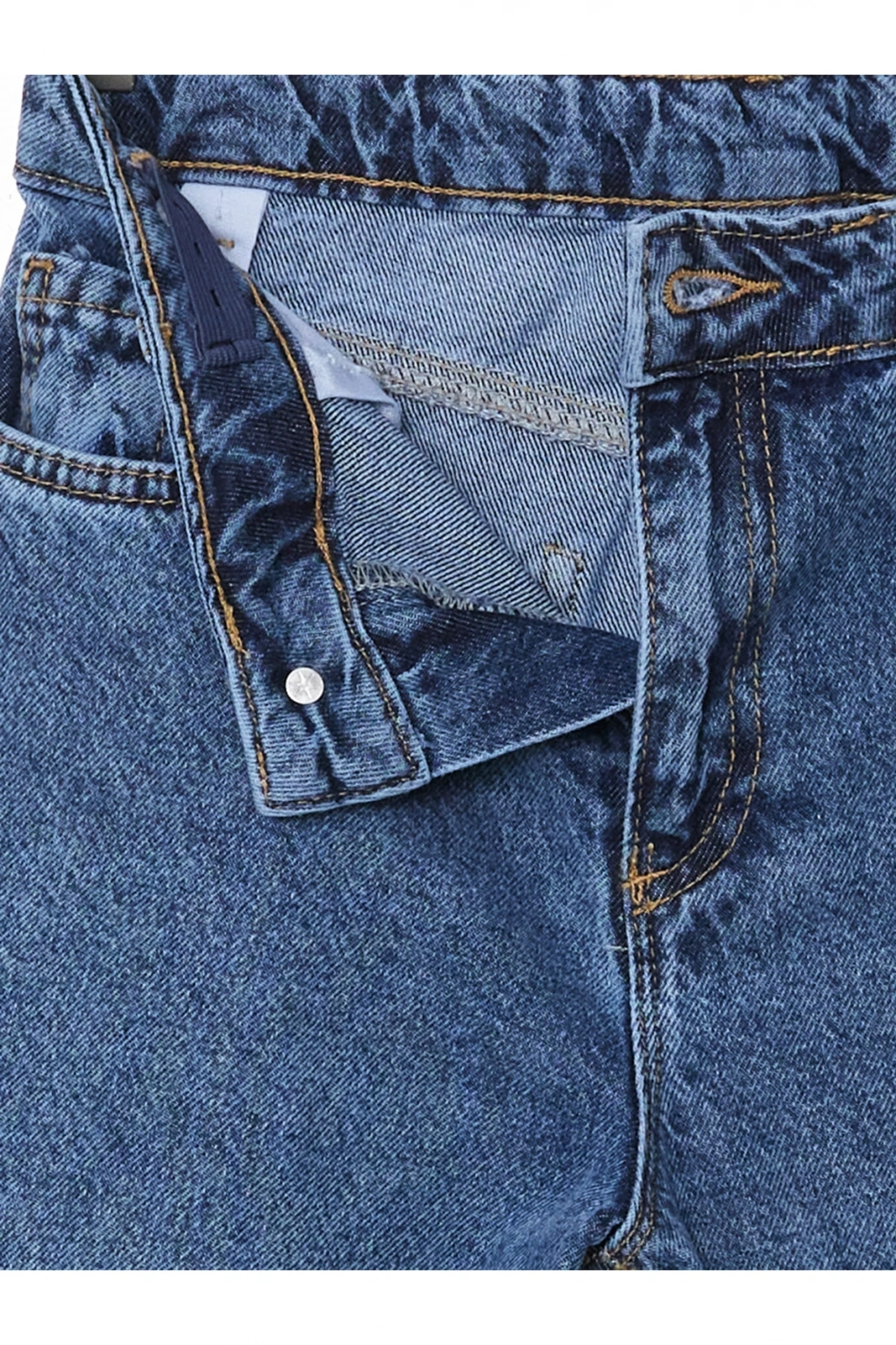 Beli Ayarlanabilir Lastikli Çiçekli Kız Çocuk Jean Pantolon