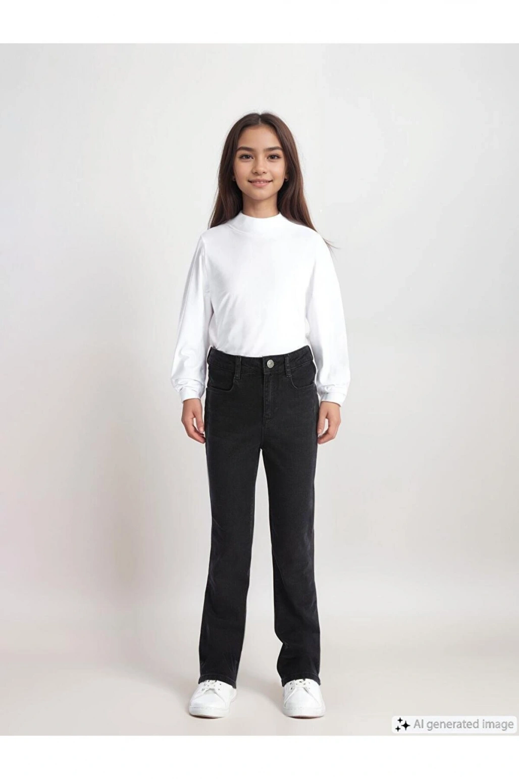 Beli Ayarlanabilir Lastikli Kız Çocuk Jean Pantolon