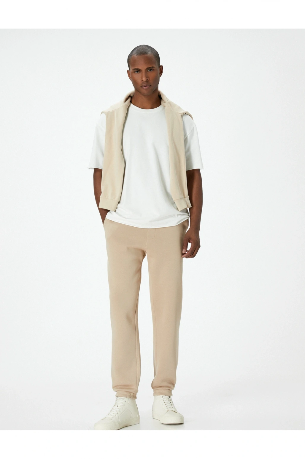 Beli Bağcıklı Cep Detaylı Şardonlu Jogger Eşofman Altı