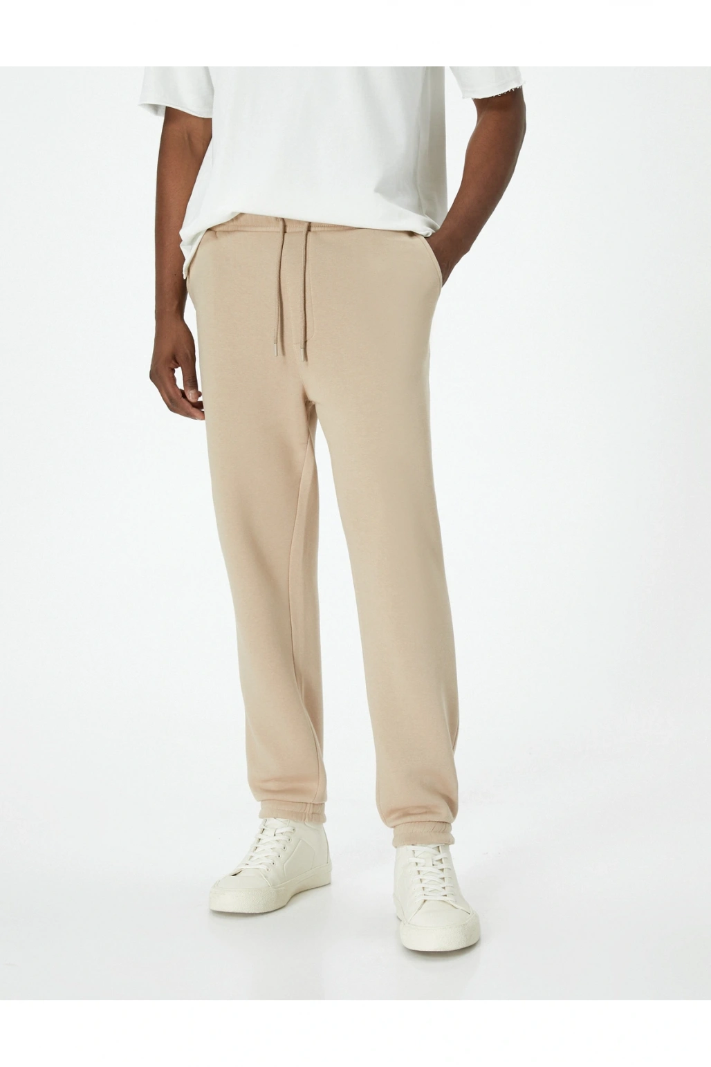 Beli Bağcıklı Cep Detaylı Şardonlu Jogger Eşofman Altı