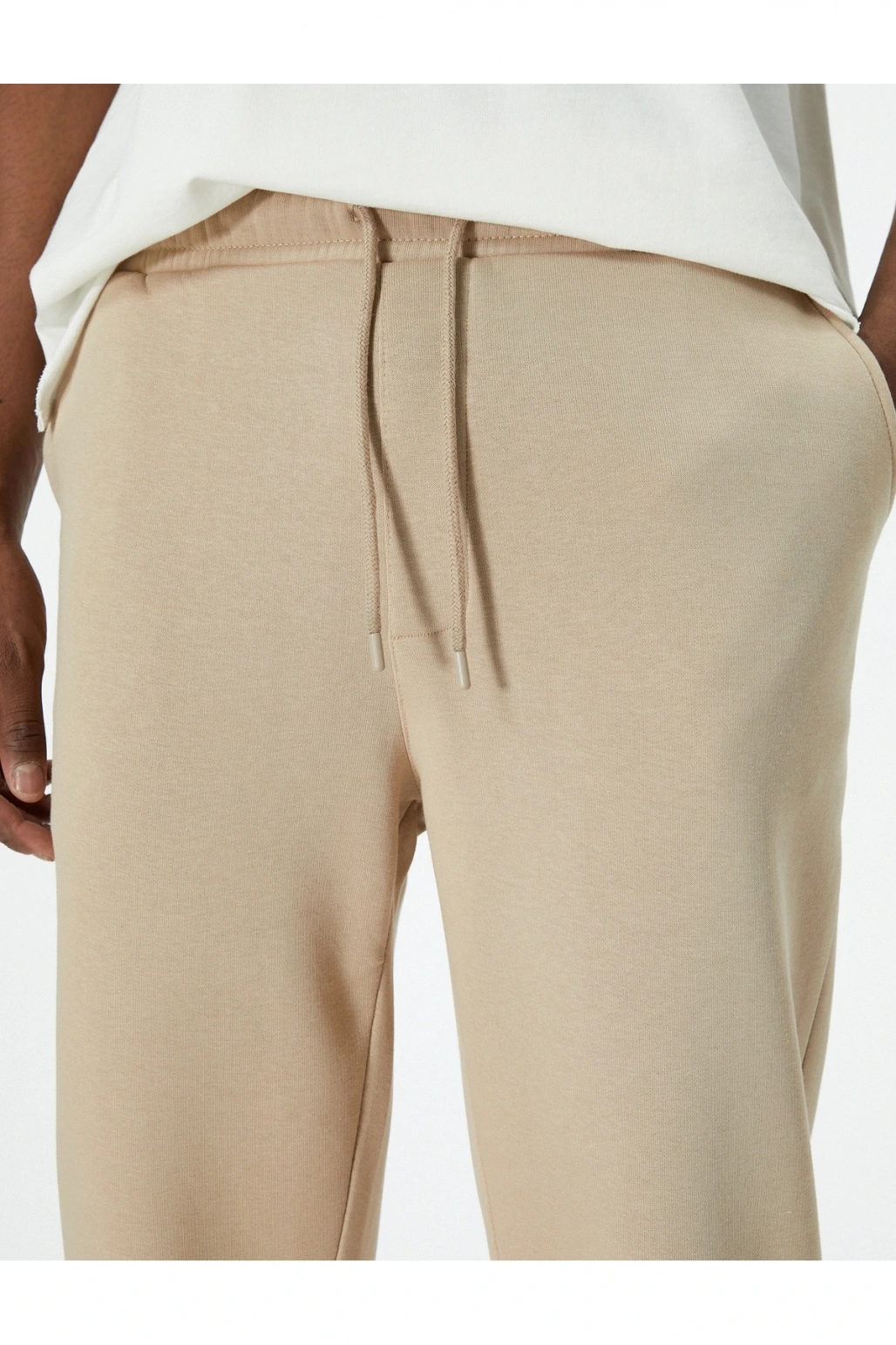 Beli Bağcıklı Cep Detaylı Şardonlu Jogger Eşofman Altı