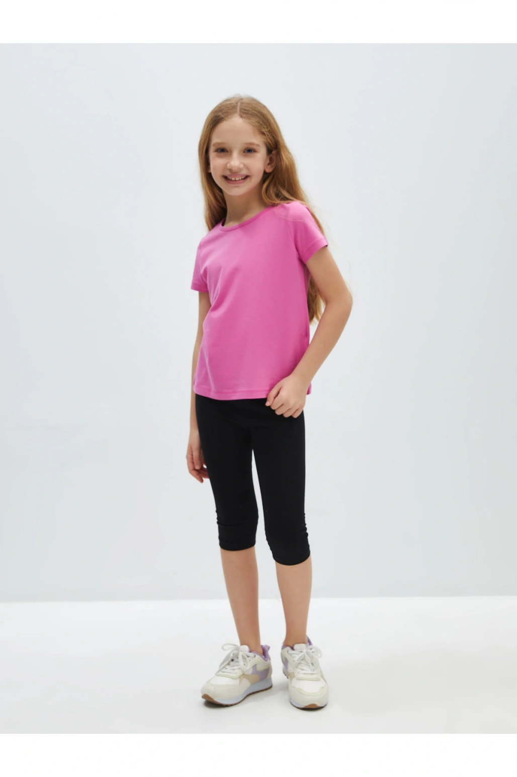 Beli Lastikli Basic Kız Çocuk Tayt