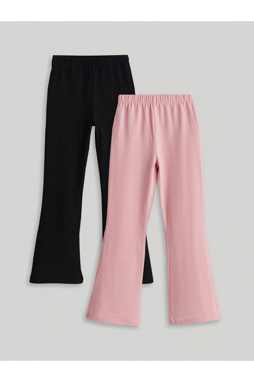 Beli Lastikli Basic Kız Çocuk Uzun Tayt 2li