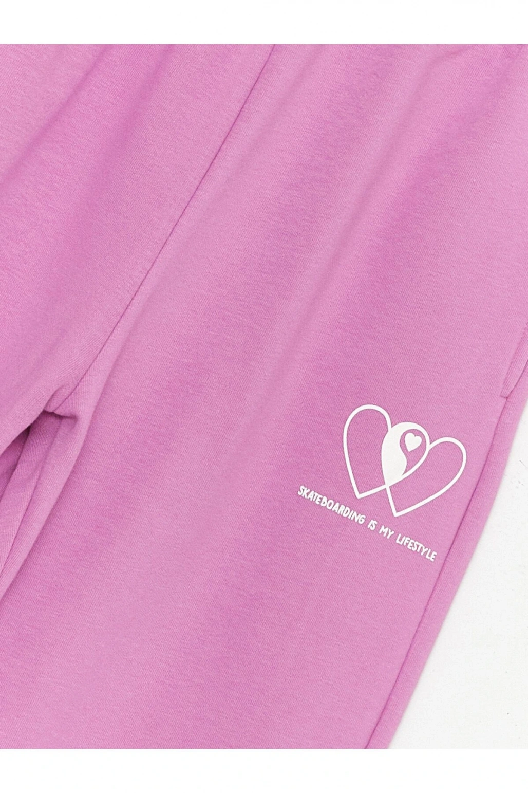 Beli Lastikli Baskılı Kız Çocuk Jogger Eşofman Altı