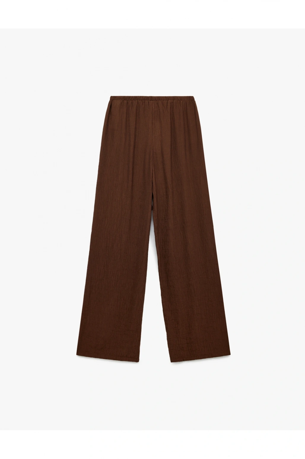 Beli Lastikli Bürümcük Düz Paça Pantolon