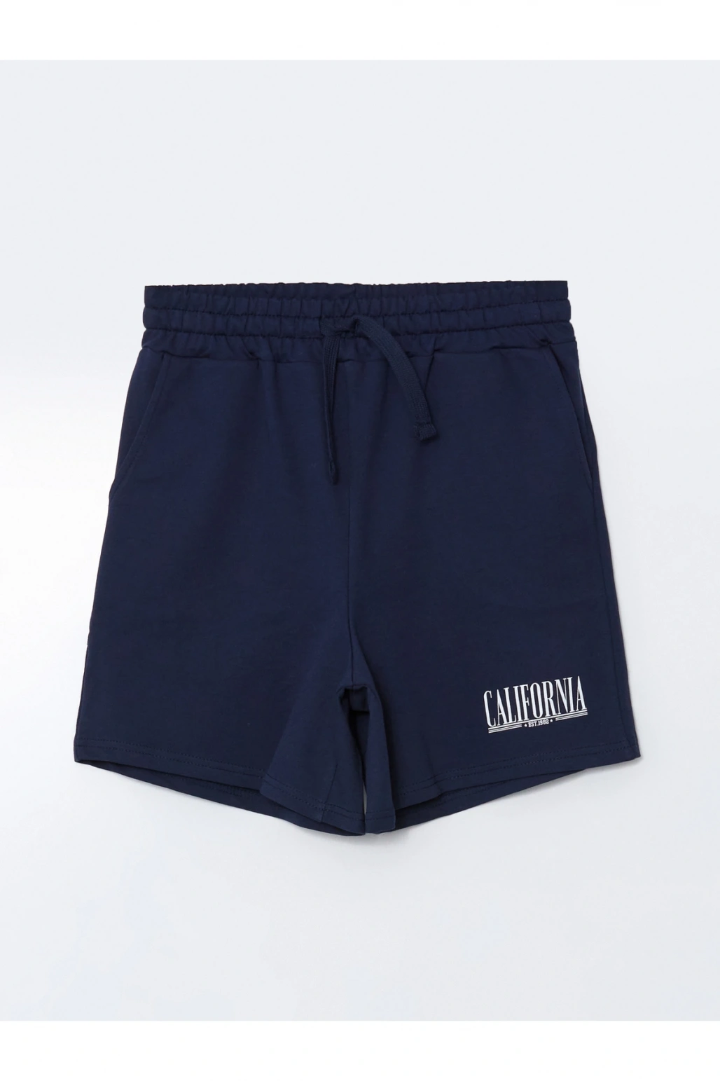 Beli Lastikli California Baskılı Kadın Şort