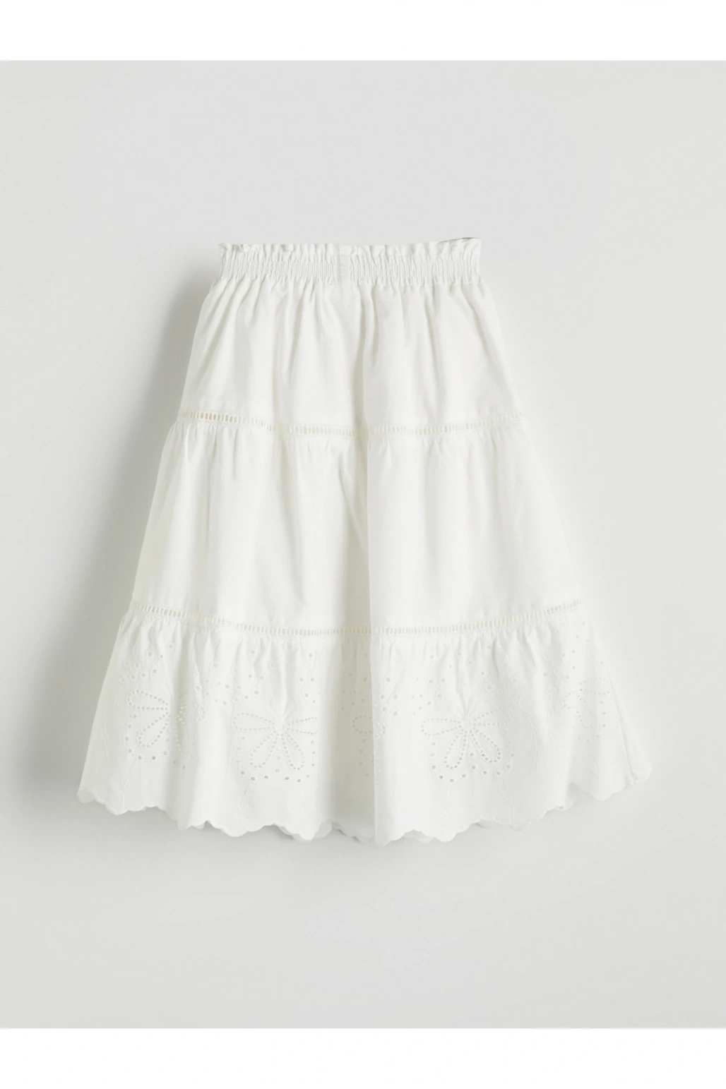 Beli Lastikli Çiçekli Kız Çocuk Etek