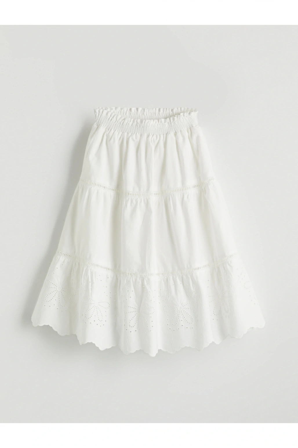 Beli Lastikli Çiçekli Kız Çocuk Etek