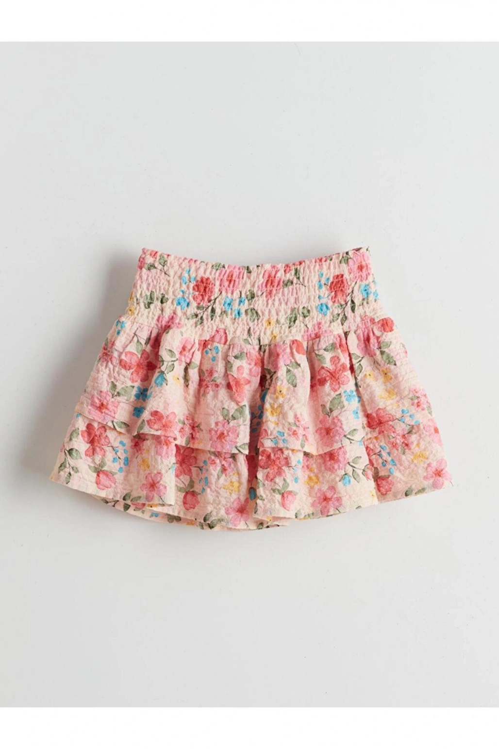 Beli Lastikli Çiçekli Kız Çocuk Etek (S5)