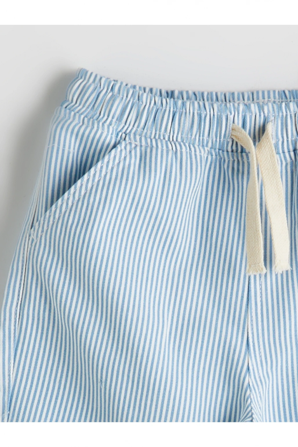 Beli Lastikli Çizgili Erkek Çocuk Şort