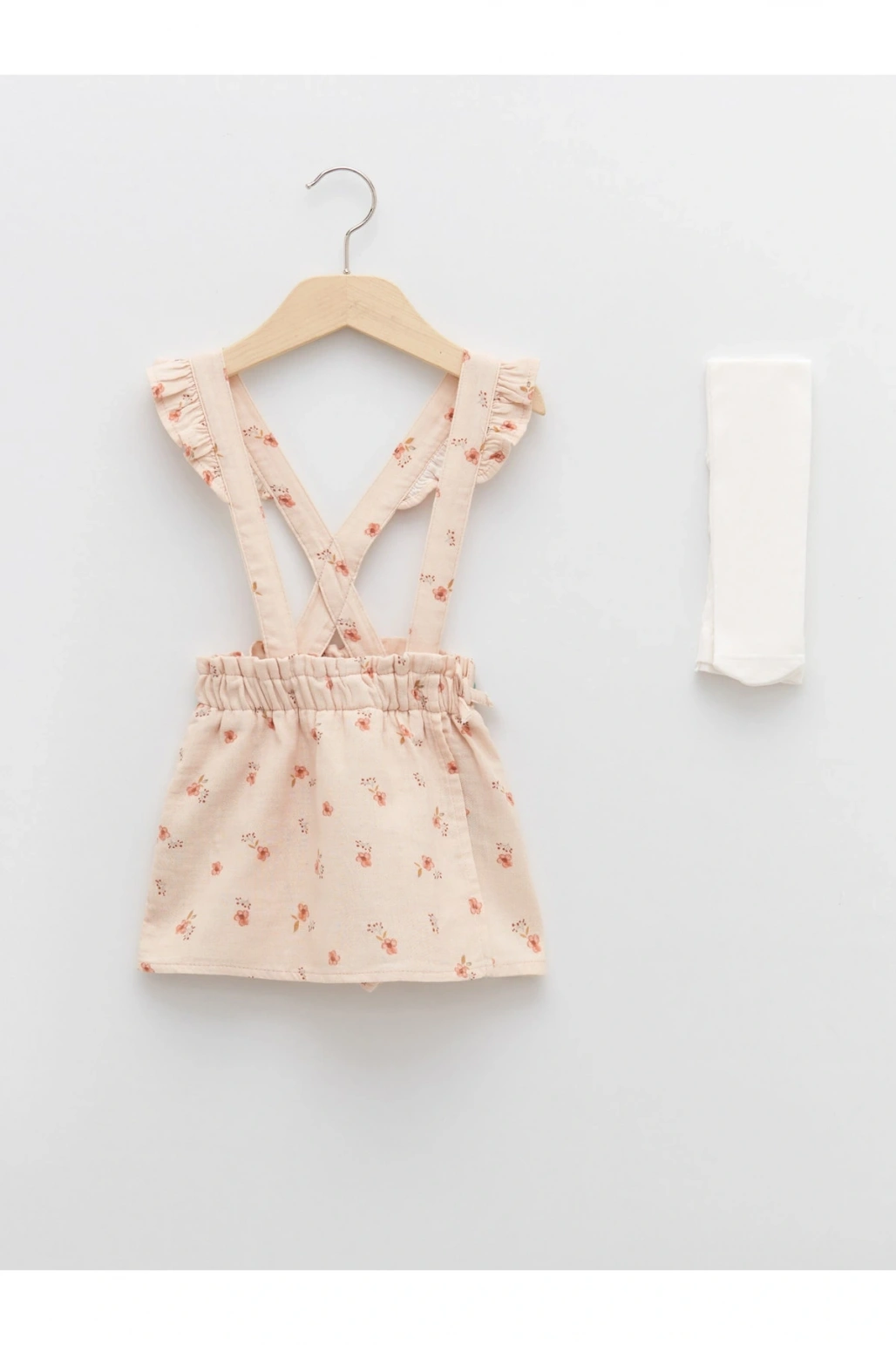 Beli Lastikli Desenli  Bebek Etek Ve Külotlu Çorap 2li Takım