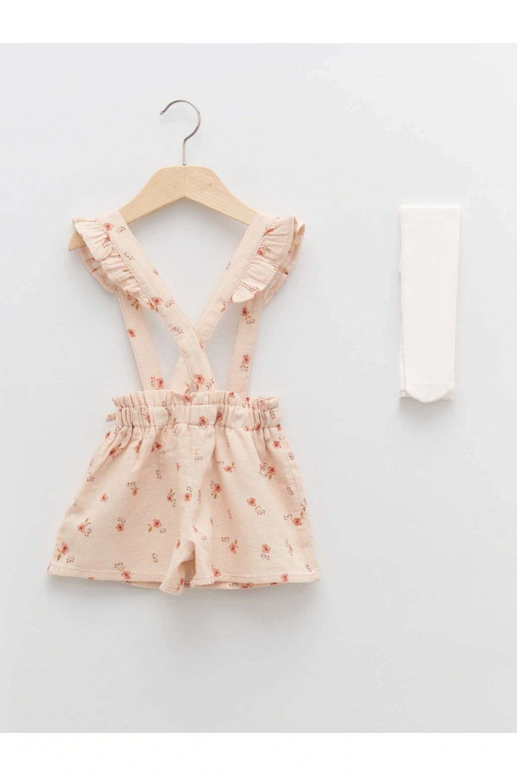 Beli Lastikli Desenli  Bebek Etek Ve Külotlu Çorap 2li Takım