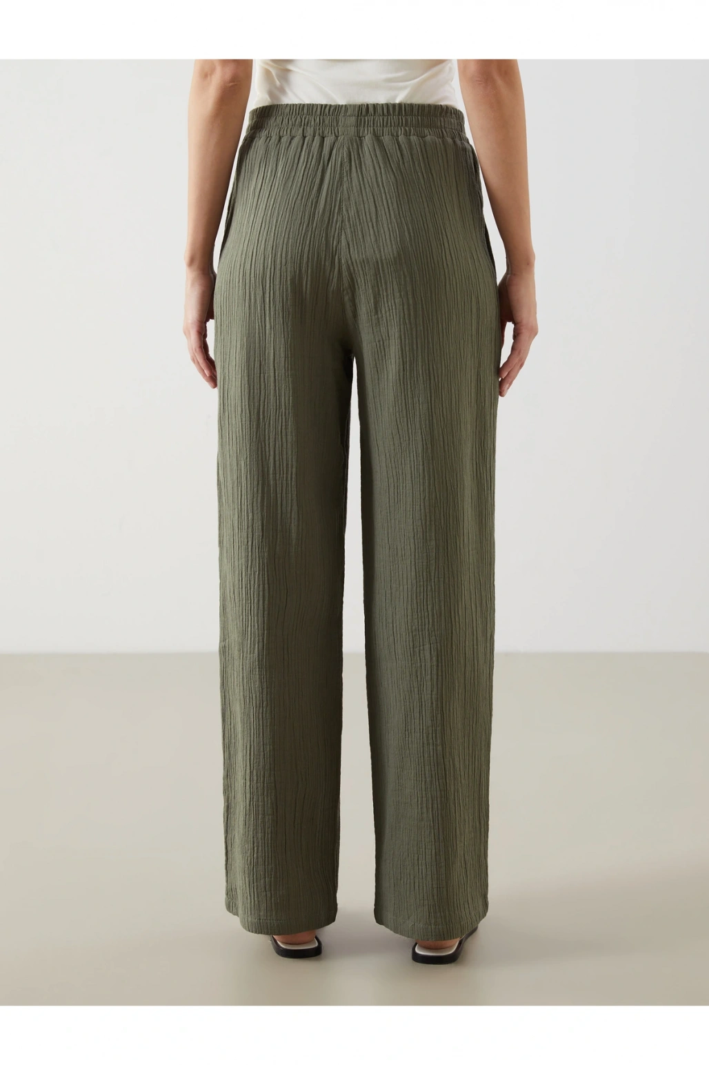 Beli Lastikli Dokulu Kadın Pantolon