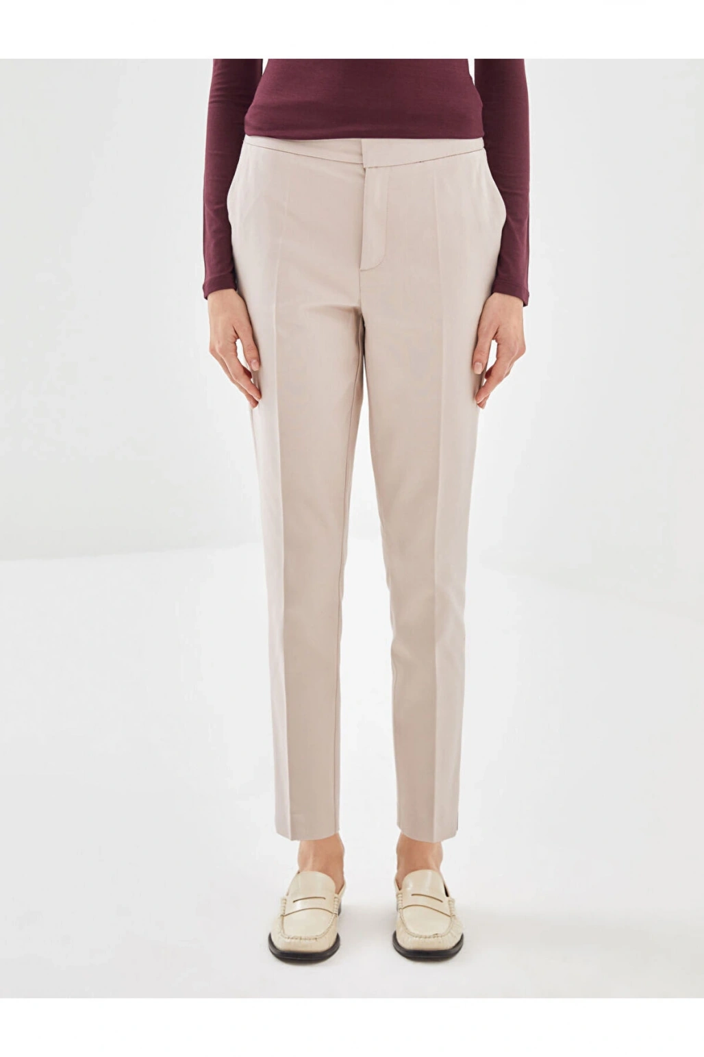 Beli Lastikli Havuç Kesim Kadın Pantolon