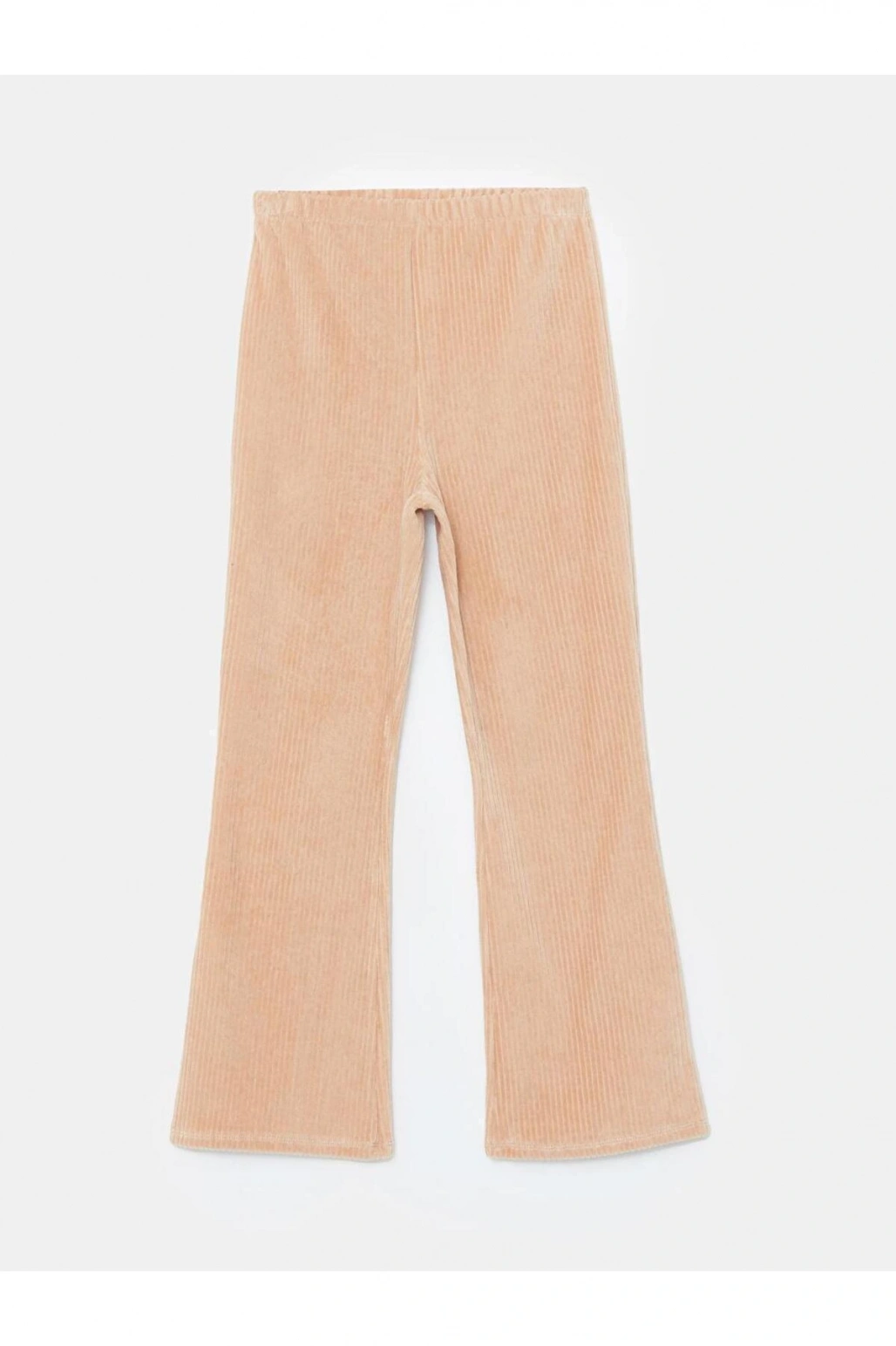 Beli Lastikli İspanyol Paça Kadife Kız Çocuk Tayt