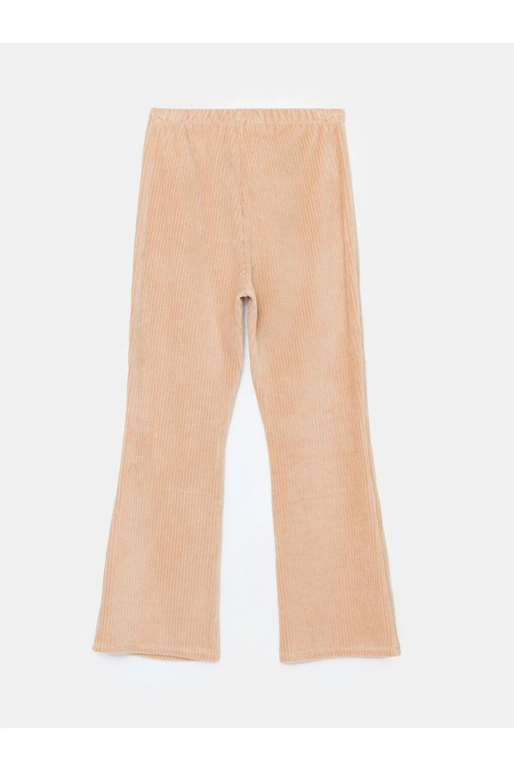 Beli Lastikli İspanyol Paça Kadife Kız Çocuk Tayt